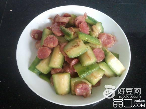 香肠炒丝瓜