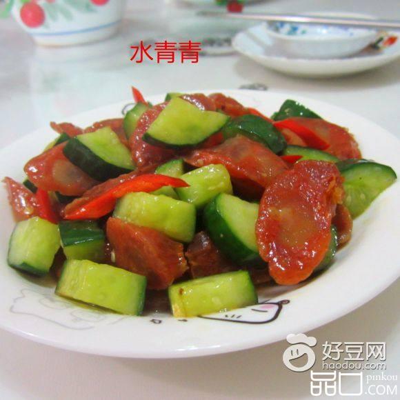 鲜黄瓜炒香肠
