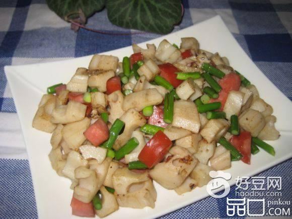 蒜薹香肠炒藕丁
