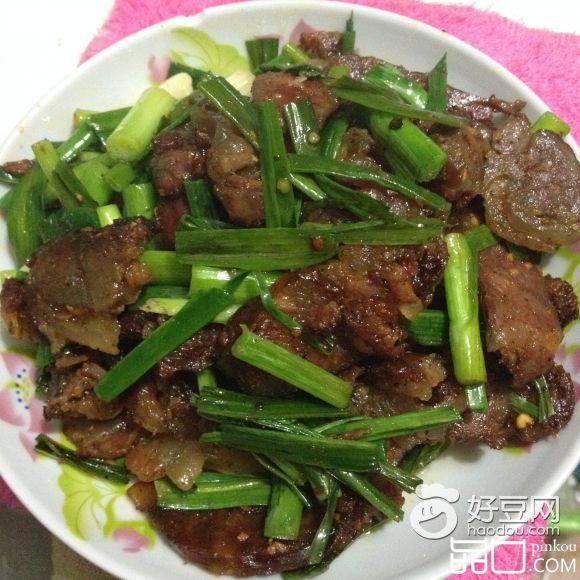 香肠炒蒜苗