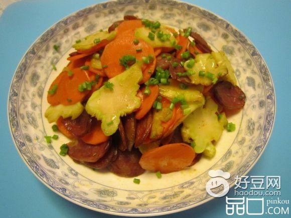 花菜茎炒香肠