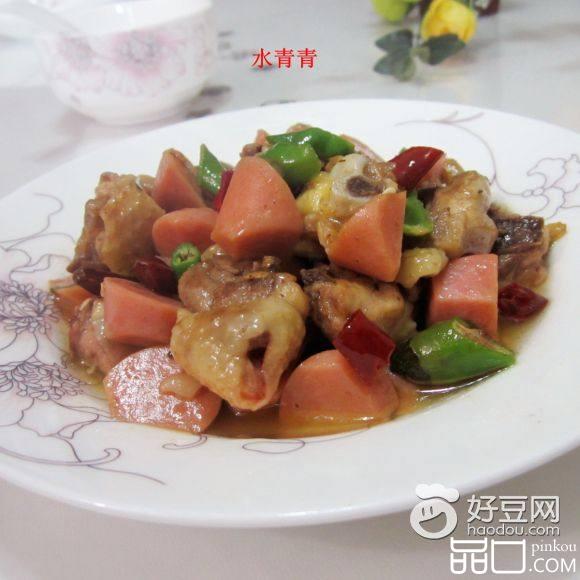 香肠炒鸡腿