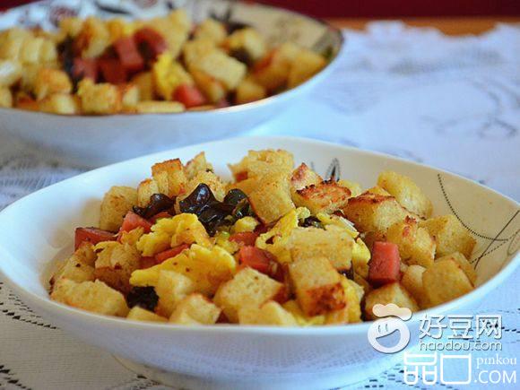 炒玉米燕麦馒头丁
