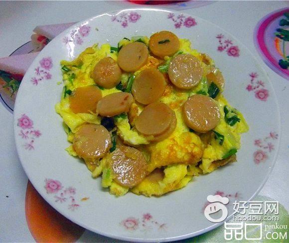 香肠煎鸡蛋