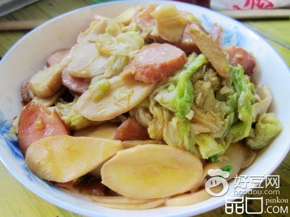 蚝油白菜杏鲍菇