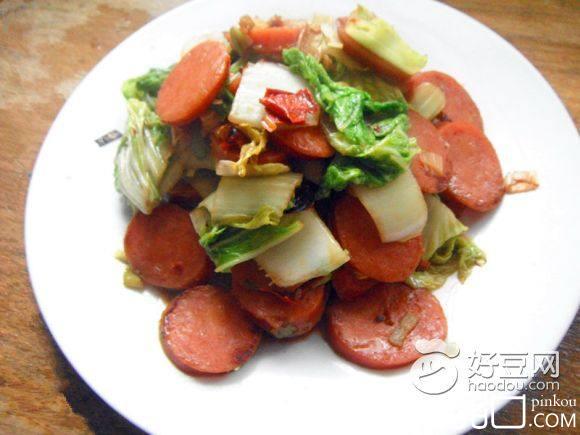 香肠炒白菜