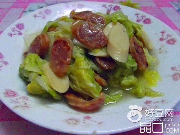 绍菜炒双肠