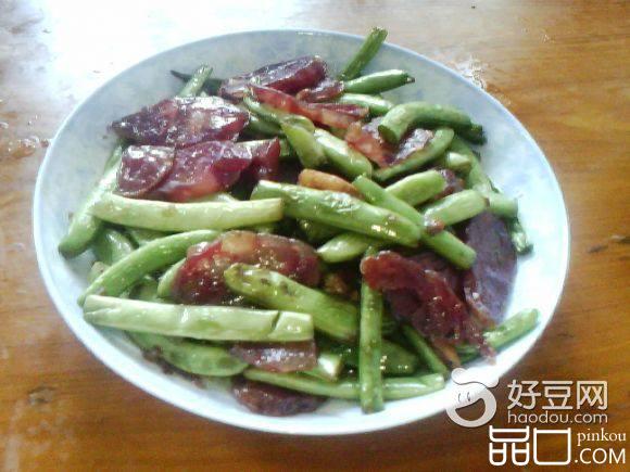 四季豆炒香肠