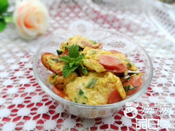 黑椒肠炒蛋