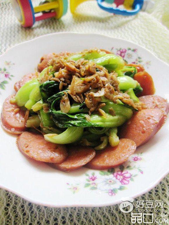 香肠虾皮炒油菜