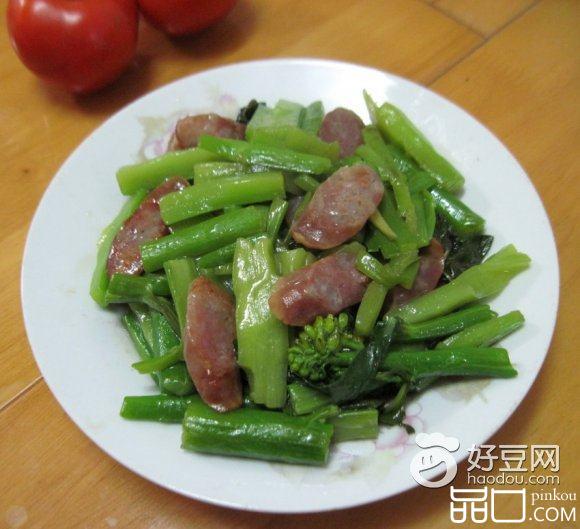芥兰炒香肠