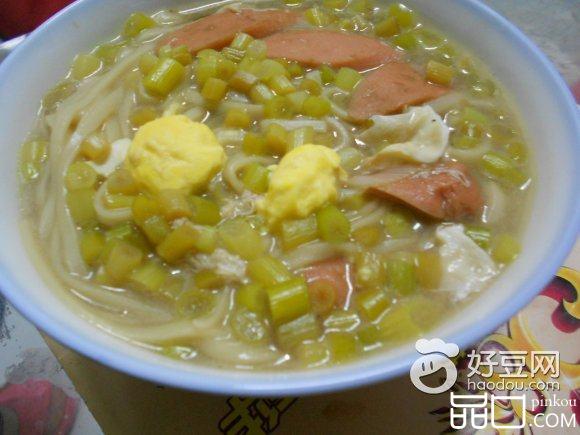 蒜苔香肠炝锅面