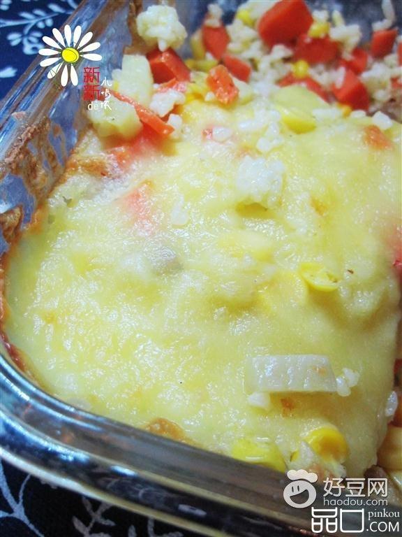 香肠杂蔬焗饭