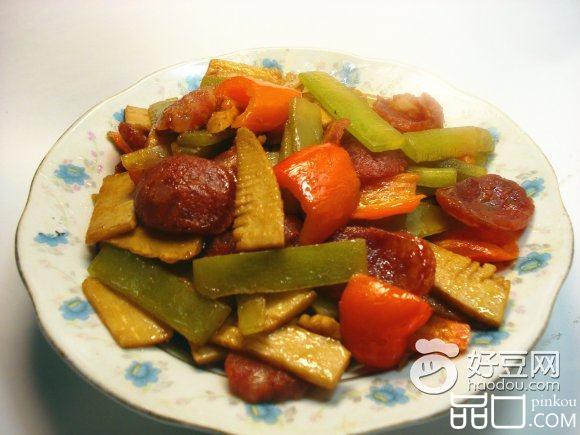 双笋炒香肠