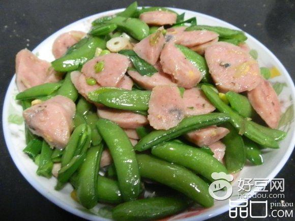 香肠炒甜豆
