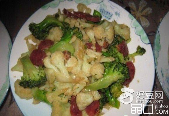 双色花炒香肠