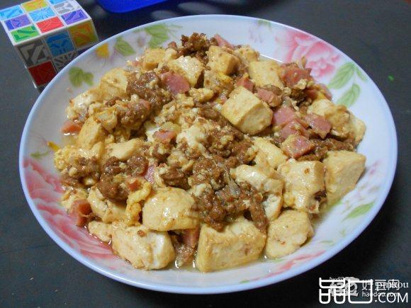 香肠肉末豆腐