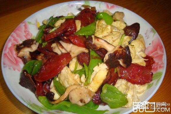 香肠香菇炒鸡蛋