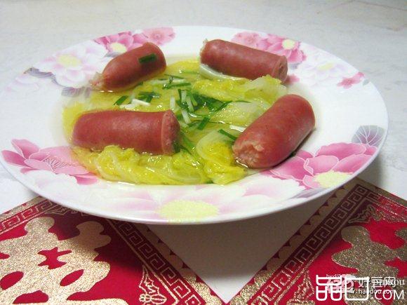 娃娃菜香肠汤