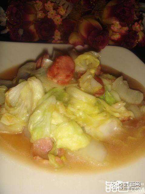 香肠炒茭菜