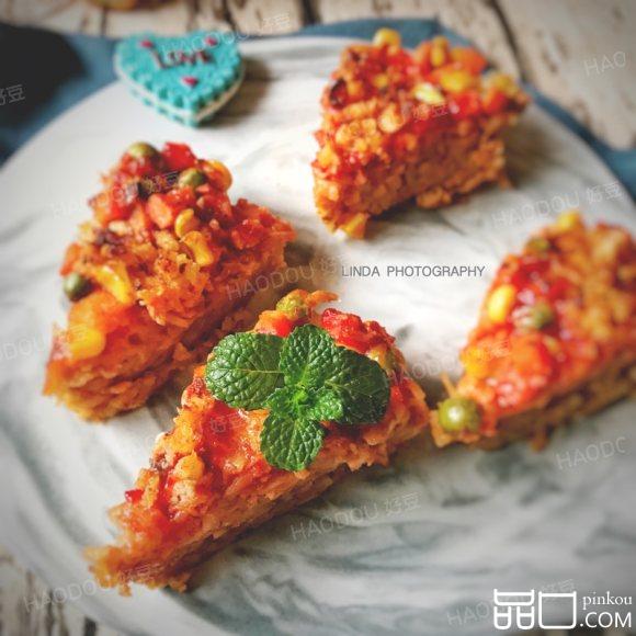 鸡胸肉杂蔬泡面披萨