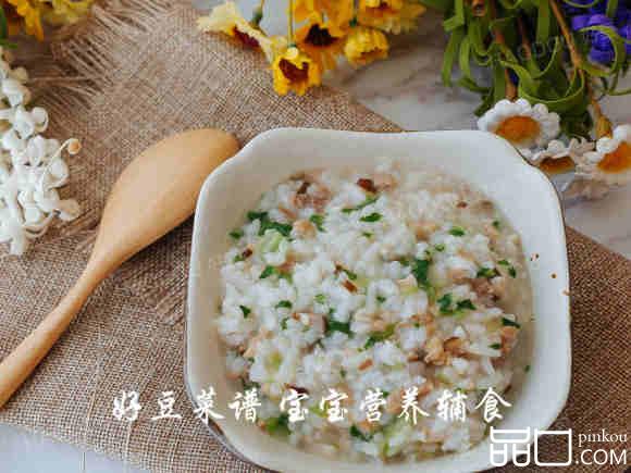 鸡肉香菇青菜粥