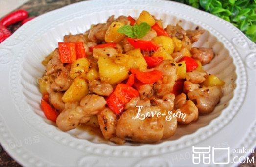 菠萝炒鸡腿肉