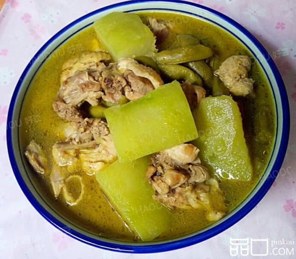 紫豆角炖鸡
