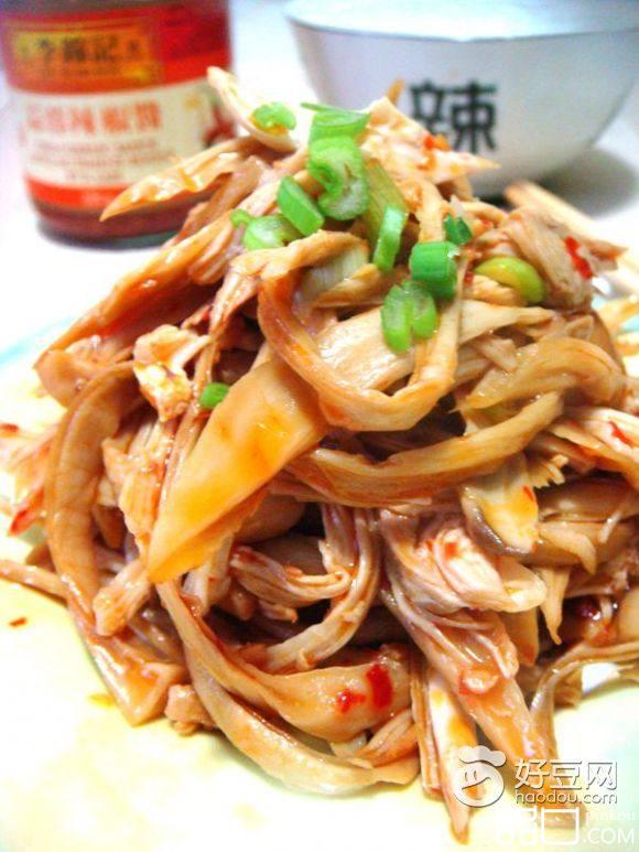 凉拌鸡丝皇子菇