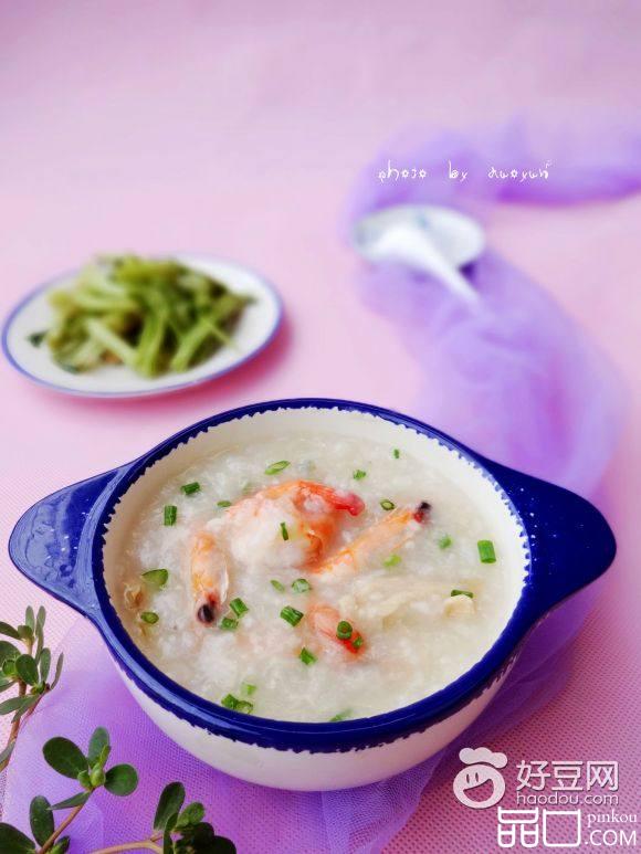 鲜虾鸡肉粥