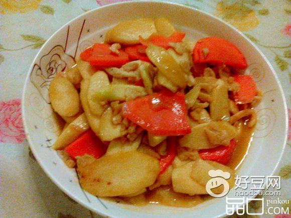 茭白炒鸡丝