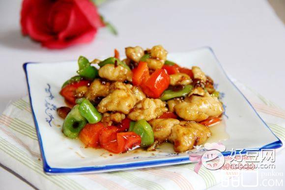 青红椒炒鸡球