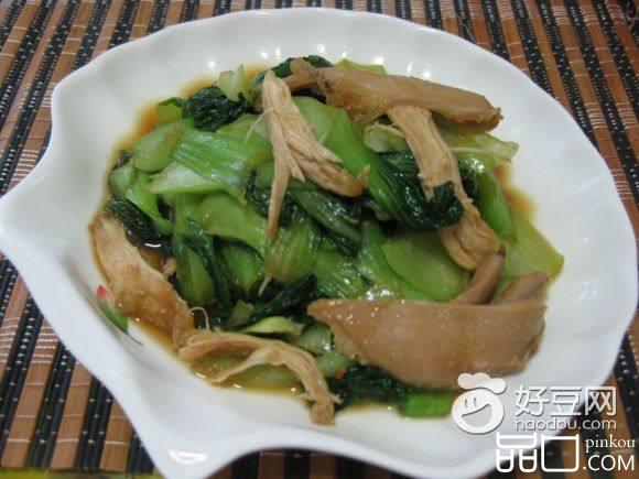 鸡肉炒油菜