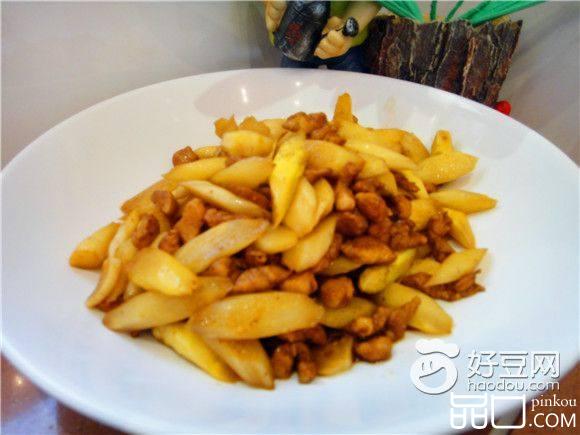 白笋炒鸡肉