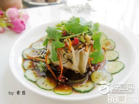 凉拌鸡丝豆腐