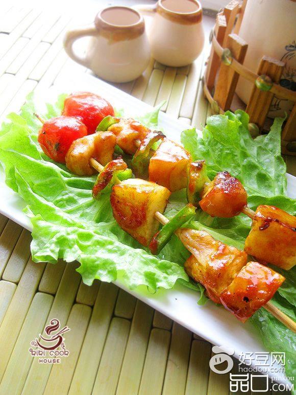 苹果圣女果鸡肉串