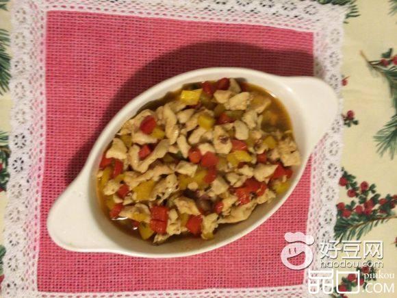 豉汁彩椒鸡粒