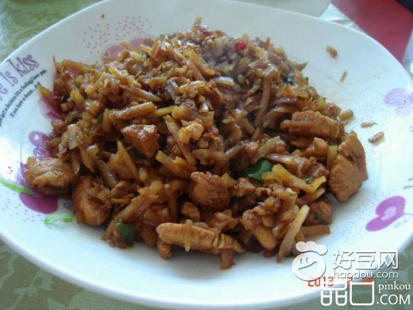 鸡肉炒芥菜
