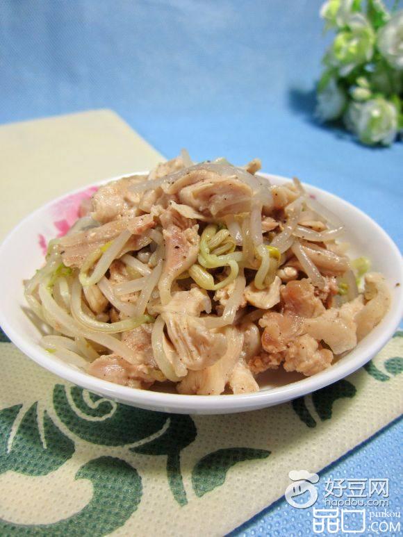 豆芽拌鸡肉