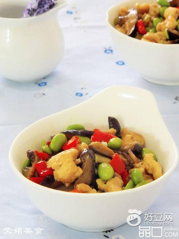 毛豆炒鸡丁