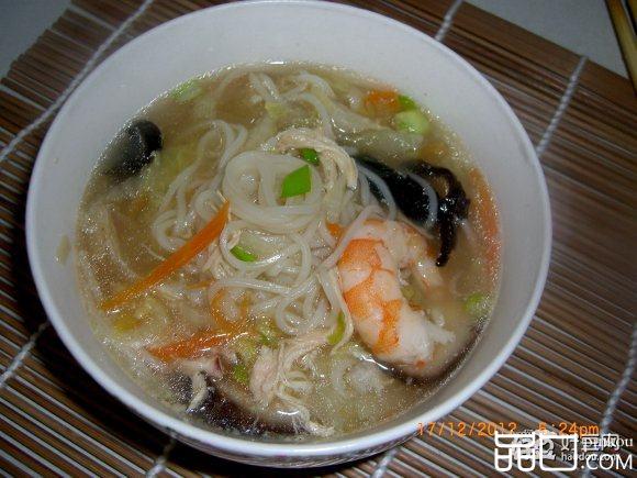 鲜虾鸡丝面