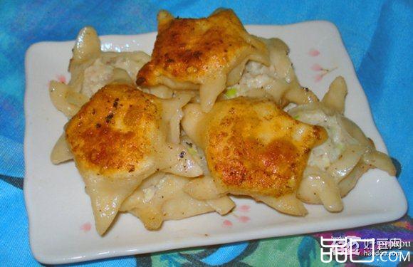 五角星形鸡肉锅贴