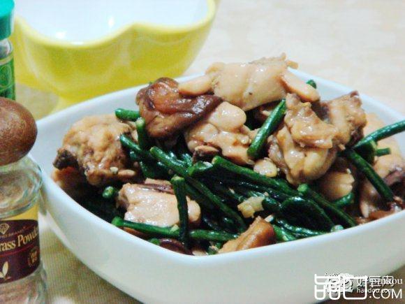 蚝油豆角焖鸡肉