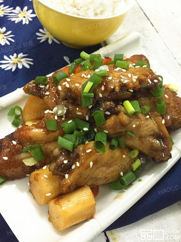 山药焖鸡翅