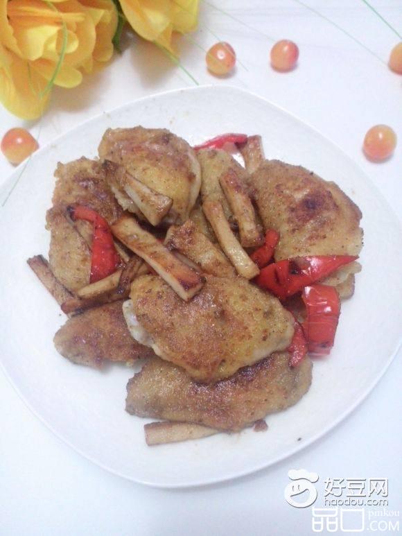 椒盐鸡翅杏鲍菇