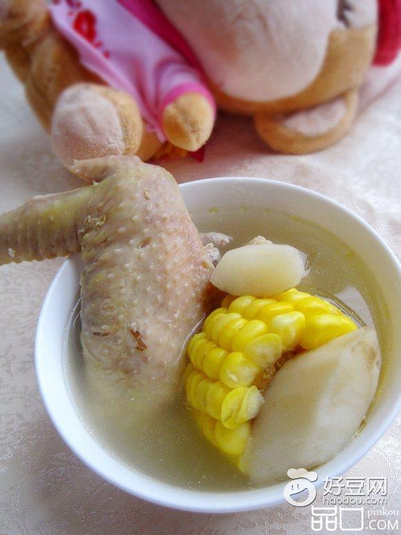 玉米淮山煲鸡汤