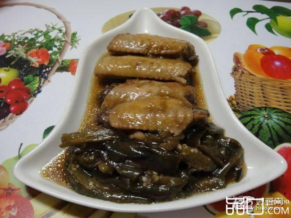 茄子烧鸡翅