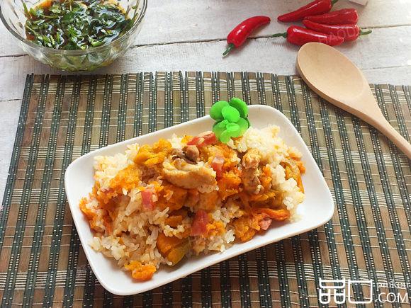 南瓜腊肠饭