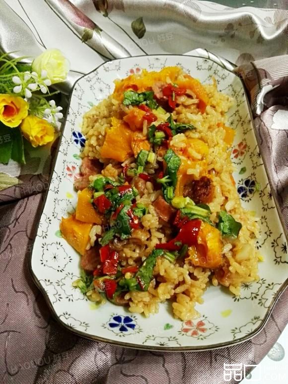 腊肠南瓜饭
