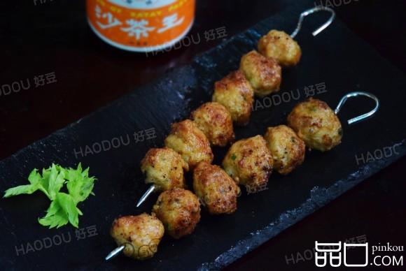 沙茶酱鸡肉丸子